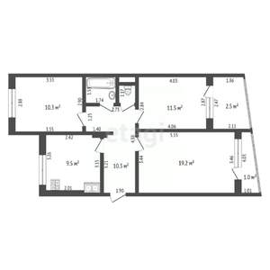 3-к квартира, вторичка, 65м2, 7/9 этаж