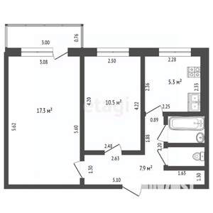 2-к квартира, вторичка, 44м2, 4/5 этаж