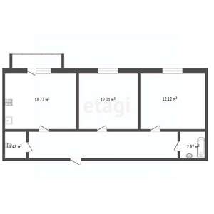 2-к квартира, вторичка, 57м2, 7/16 этаж