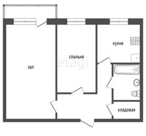 2-к квартира, вторичка, 44м2, 3/5 этаж