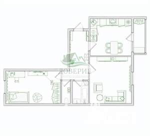 2-к квартира, сданный дом, 62м2, 2/9 этаж