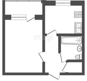1-к квартира, вторичка, 38м2, 9/9 этаж