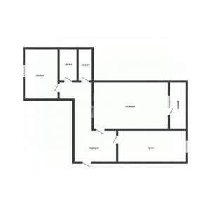 2-к квартира, вторичка, 52м2, 2/6 этаж