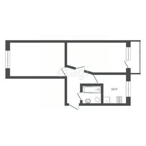 2-к квартира, вторичка, 41м2, 4/5 этаж