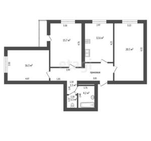3-к квартира, вторичка, 85м2, 2/9 этаж