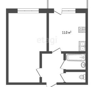 1-к квартира, вторичка, 40м2, 4/6 этаж