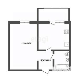 1-к квартира, вторичка, 40м2, 1/17 этаж
