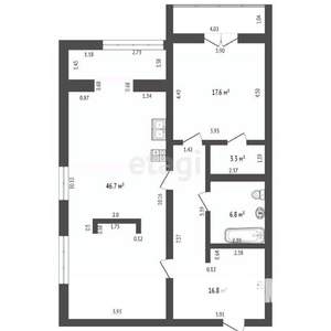 3-к квартира, вторичка, 91м2, 7/8 этаж