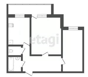 2-к квартира, вторичка, 48м2, 2/10 этаж