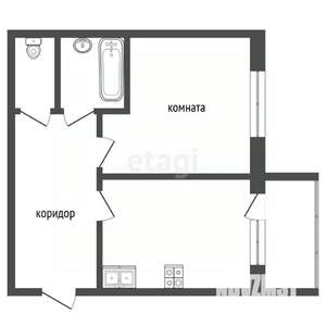 1-к квартира, вторичка, 32м2, 8/9 этаж