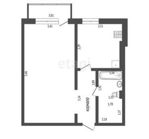 1-к квартира, вторичка, 33м2, 3/10 этаж
