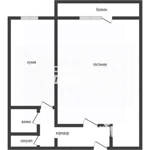 1-к квартира, вторичка, 33м2, 5/6 этаж