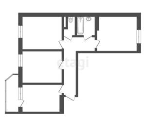 3-к квартира, вторичка, 77м2, 8/9 этаж