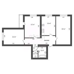 3-к квартира, вторичка, 85м2, 2/9 этаж