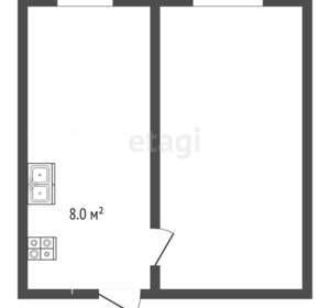 1-к квартира, вторичка, 16м2, 1/2 этаж